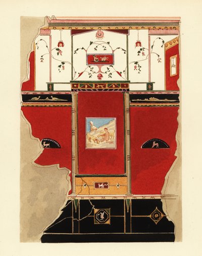 Paneel aus einem Haus in Region III, Pompeji von Pierre Gusman