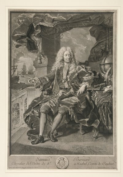 Porträt von Samuel Bernard, Graf von Coubert von Pierre Imbert Drevet