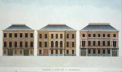 Häuser in Gent und Grammont, Belgien, aus 