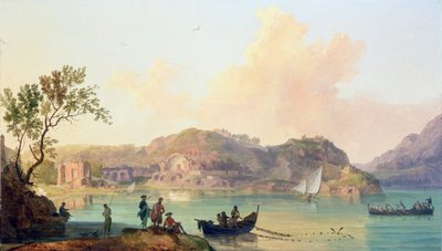 Baiae mit den Tempeln der Venus und Diana von der Festung von Don Pedro de Toledo von Pierre Jacques Volaire