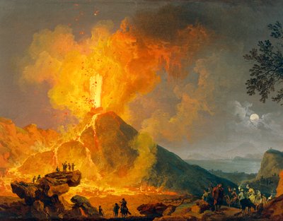 Ausbruch des Vesuvs (Detail) von Pierre Jacques Volaire