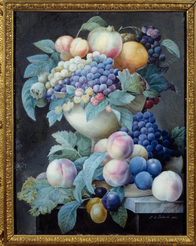 Trauben in einer Schale von Pierre Joseph Redouté