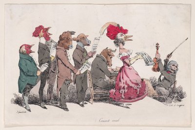 Vokalkonzert aus Metamorphosen des Tages, 1829 von Pierre Langlumé