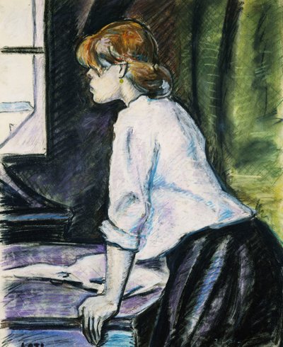 Mädchen am Fenster; Jeune Fille a la Fenetre von Pierre Loti