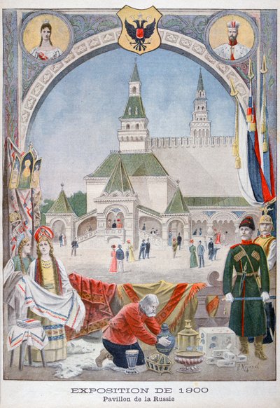 Der russische Pavillon auf der Weltausstellung von 1900, Paris, 1900 von Pierre Mejanel