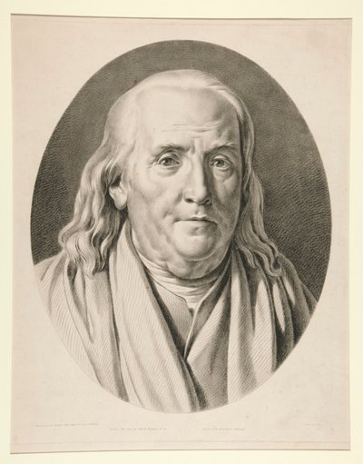 Benjamin Franklin, nach einer Skulptur von Jean-Antoine Houdon von Pierre Michel Alix