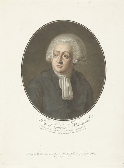Porträt von Honoré Gabriel Mirabeau von Pierre Michel Alix