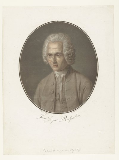 Porträt von Jean-Jacques Rousseau von Pierre Michel Alix