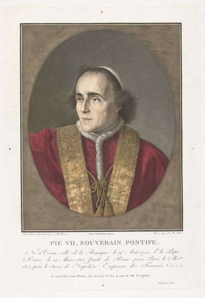 Porträt von Papst Pius VII von Pierre Michel Alix