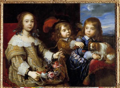 Die Kinder des Herzogs von Bouillon. Gemälde von Pierre Mignard, 1647 von Pierre Mignard