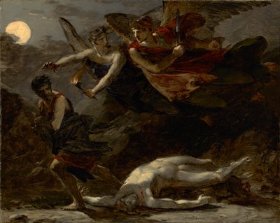Gerechtigkeit und göttliche Rache verfolgen das Verbrechen von Pierre Paul Prudhon
