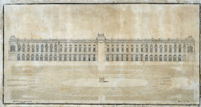Architektur: „Projekt des Place Royale für Marseille, Innenansicht“ 1686 von Pierre Puget