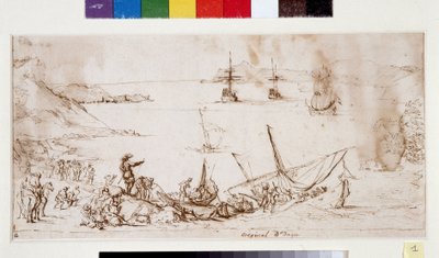 Einschiffung von Truppen in der Bucht von La Ciotat von Pierre Puget