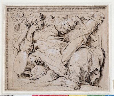 Reliefprojekt für das Baldachin der Kirche Santa Maria Assunta di Carignano, Darstellung der Hoffnung von Pierre Puget