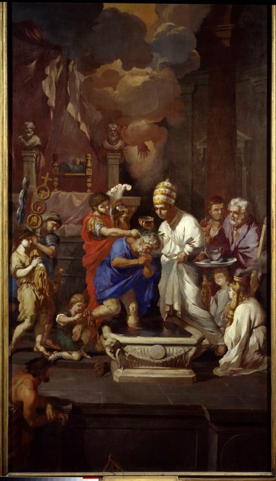 Die Taufe Konstantins (Konstantin I. der Große, 270-337) von Pierre Puget