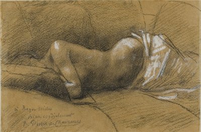 Studie einer schlafenden Frau, ca. 1867 von Pierre Puvis de Chavannes