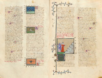 Seite aus "De Proprietatibus Rerum" von Bartholomeus Anglicus, in der französischen Übersetzung von Jean Corbechon, ca. 1390 von Pierre Remiet