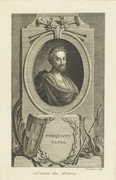 Porträt von Torquato Tasso 1544-1595, ca. 1770 von Pierre Savart