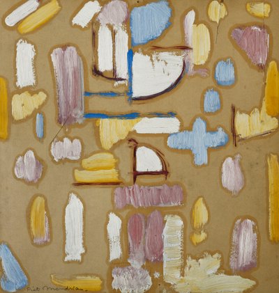 Komposition mit Rosa, Blau, Gelb und Weiß (Kirchenfassade), ca. 1912 von Piet Mondrian