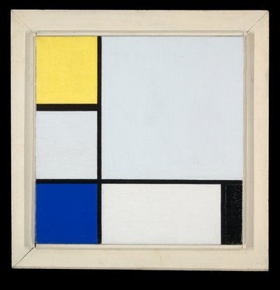 Komposition mit Gelb, Blau, Schwarz und Hellblau von Piet Mondrian