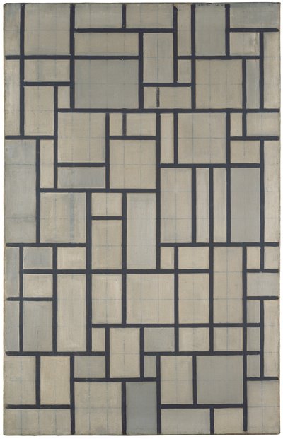 Komposition mit Gitter 2 von Piet Mondrian