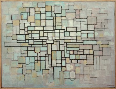 Komposition Nr. II; Komposition mit Linien und Farbe von Piet Mondrian