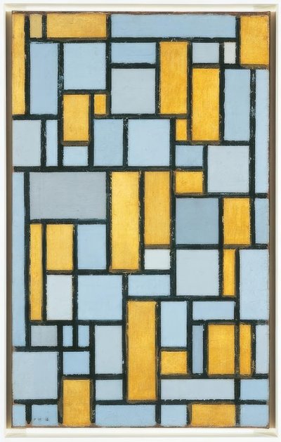 Piet Mondrian, Komposition in Grau und Ocker, 1918 von Piet Mondrian