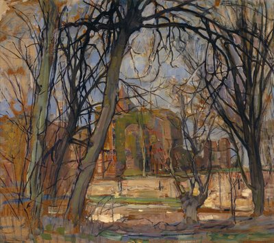 Frühlingssonne: Burgruine Brederode, ca. 1909-10 von Piet Mondrian