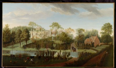 Ansicht des Chiswick House von Südwesten von Pieter Andreas Rysbrack