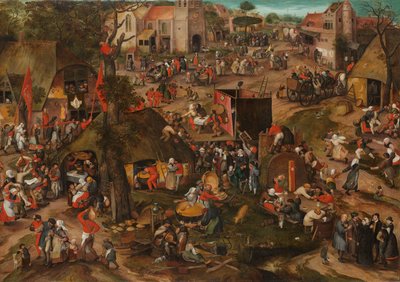 Ein flämisches Kermis mit einer Aufführung der Farce 