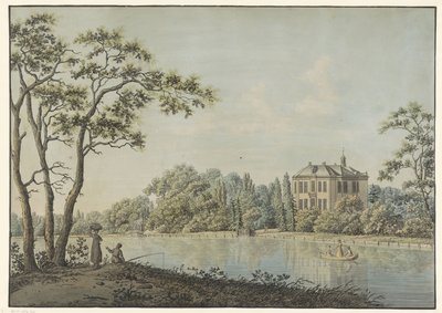Ansicht des Hauses Over Holland mit Teekuppel an der Vecht in Nieuwersluis von Pieter Bartholomeusz. Barbiers