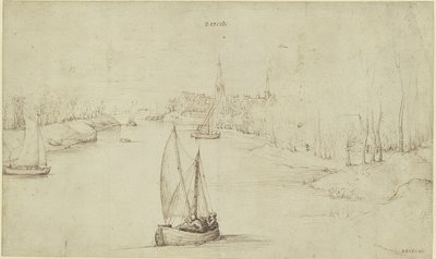 Flusslandschaft Basrode (Baasrode), KdZ 5763 von Pieter Brueghel the Elder