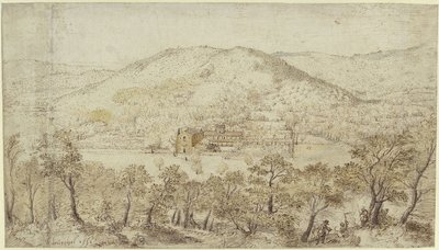 Südliche Hügellandschaft mit Klostergebäuden von Pieter Brueghel the Elder