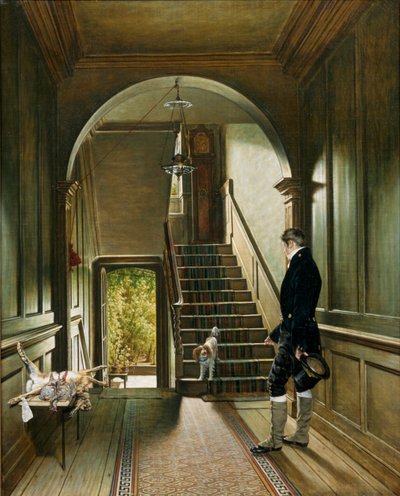 Die Treppe der Londoner Residenz des Malers, 1828 von Pieter Christoffel Wonder