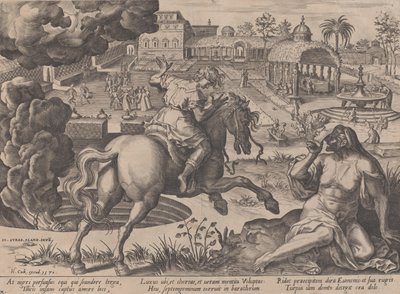 Die Verlockung des Luxus, aus Der Lauf des menschlichen Lebens, 1570 von Pieter Furnius