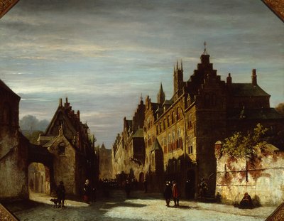 Eine niederländische Straßenszene mit Soldaten von Pieter Gerard Vertin