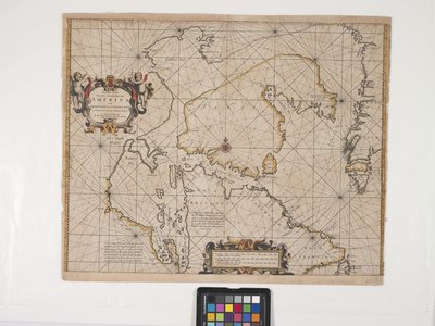 Neue Karte der nordöstlichsten Küste Amerikas von Pieter Goos