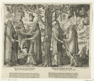 Baum der römischen Götzenanbetung, ca. 1570 von Pieter Huys