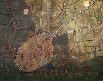 Karte der Freiheit von Brügge von Pieter Jansz. Pourbus