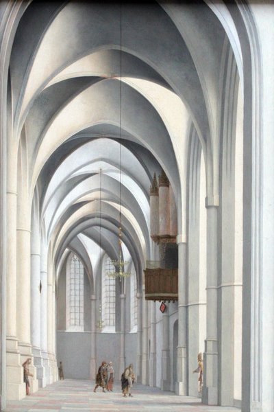 Blick in den Chorumgang von Sankt Bavo in Haarlem von Pieter Jansz. Saenredam