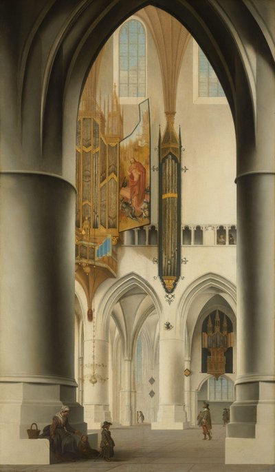 Innenraum der Kirche St. Bavo in Haarlem von Pieter Jansz Saenredam