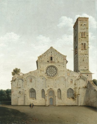 Die Westfassade der Kirche St. Maria in Utrecht von Pieter Jansz Saenredam
