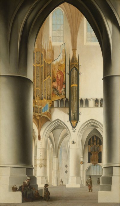 Innenraum der Kirche St. Bavo in Haarlem von Pieter Janszoon Saenredam