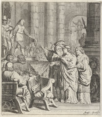 Don Jan und Konstance im Gerichtssaal von Pieter Nolpe