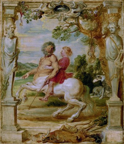 Achilles wird vom Zentauren Chiron erzogen, 1630-1635 von Peter Paul Rubens