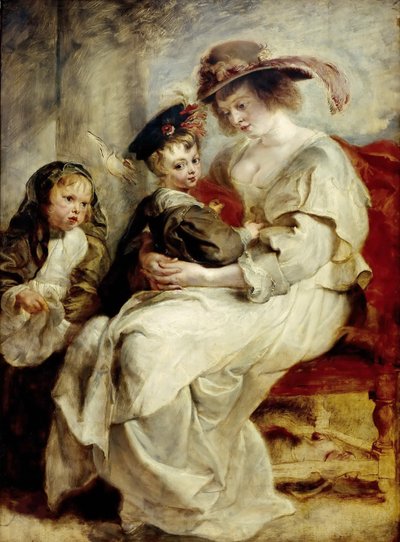 Helena Fourment mit zwei ihrer Kinder von Pieter Paul Rubens
