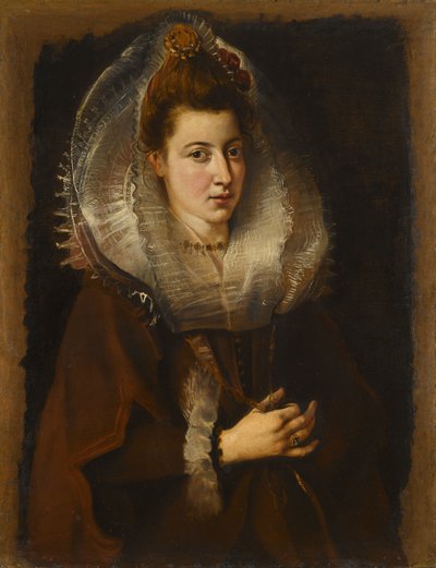 Porträt einer jungen Frau mit einer Kette von Pieter Paul Rubens