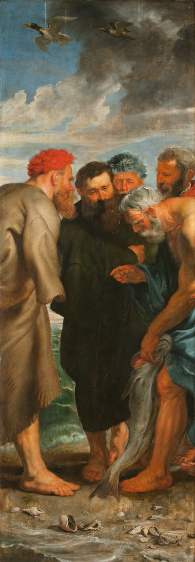 Der wunderbare Fischfang Triptychon, linkes Panel, 1618-1619 von Pieter Paul Rubens