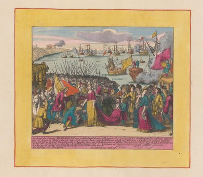 Ankunft von Prinzessin Elisabeth Christine von Wolfenbüttel in Mutaro, 1708 von Pieter Schenk (I)