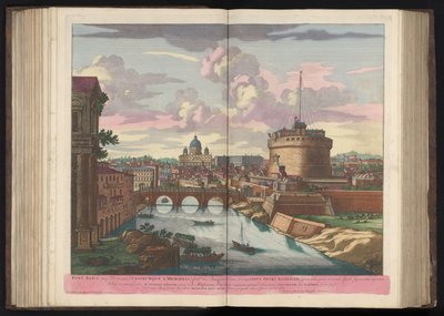 Engelsburg, Petersbasilika und der Fluss Tiber von Pieter Schenk (I)